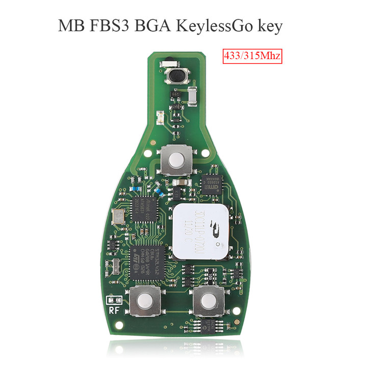 10pcs CG MB FBS3 KeylessGo Key 315/433MHZ with 3 Button Shell for W204 W207 W212 W164 W166 W216 W221 W251 Free Shipping by DHL