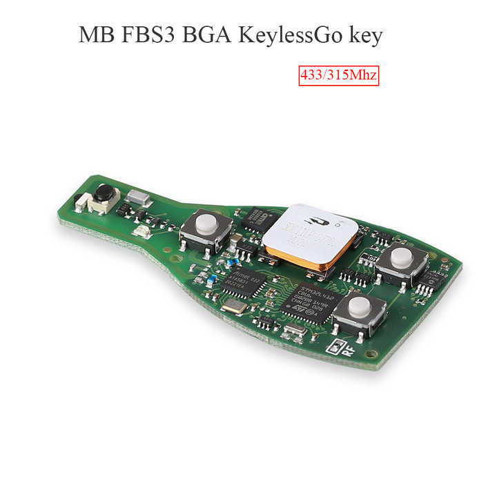 10pcs CG MB FBS3 KeylessGo Key 315/433MHZ with 3 Button Shell for W204 W207 W212 W164 W166 W216 W221 W251 Free Shipping by DHL